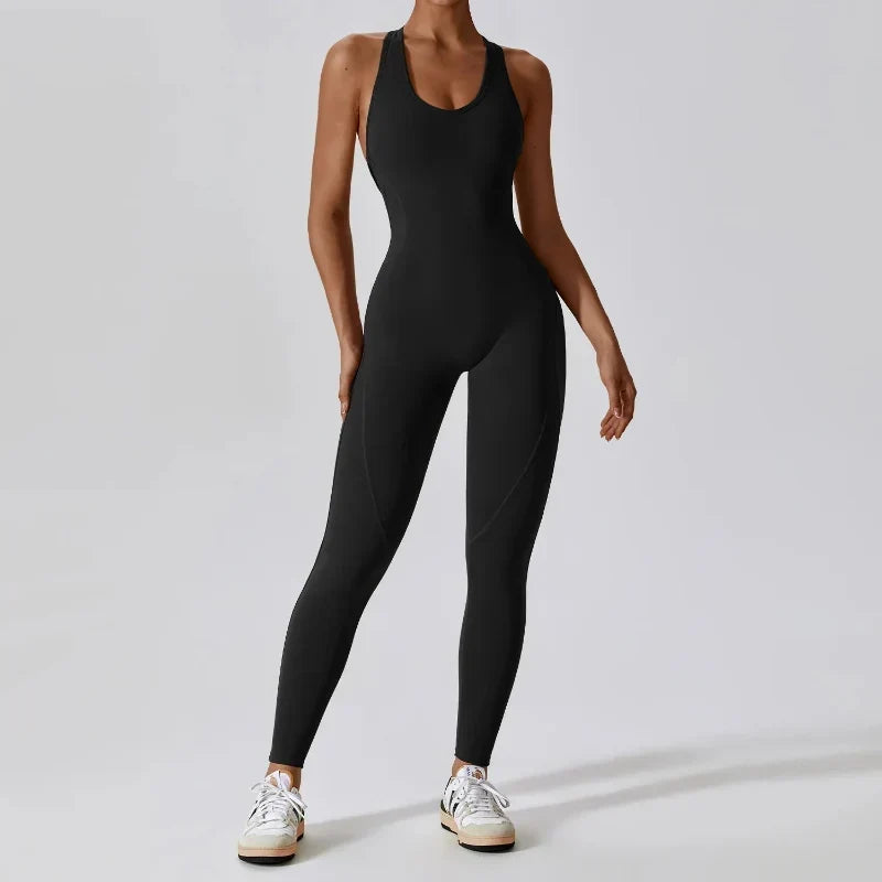 Open-Back Sculpt Jumpsuit