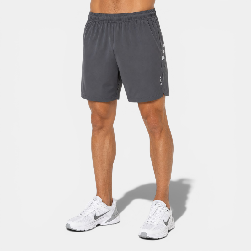 Reflective Split-Hem Run Shorts